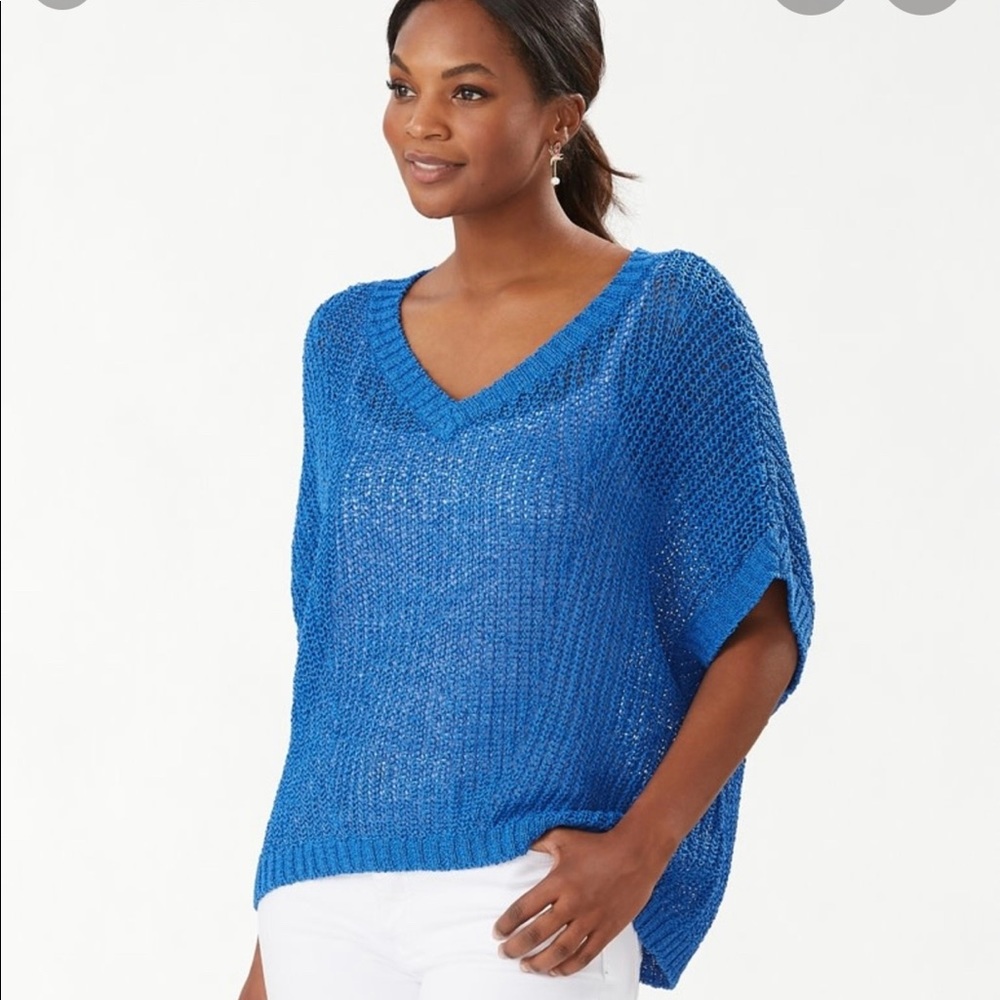 Tommy Bahama Marlina Tape Yarn V Neck Sweater